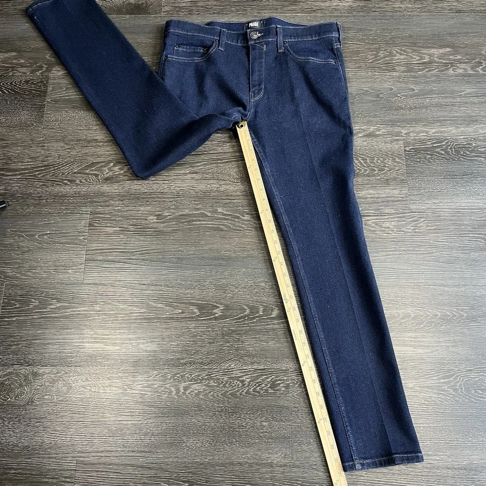 Paige Lennox Mens 36x34 Spence Denim Jeans Slim Indigo Preppy Minimalist Casual